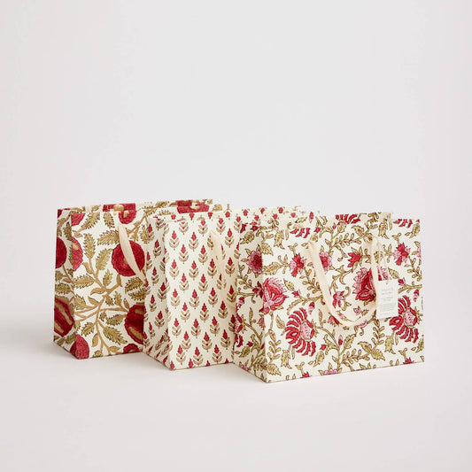 Medium Hand Block Printed Gift Bags