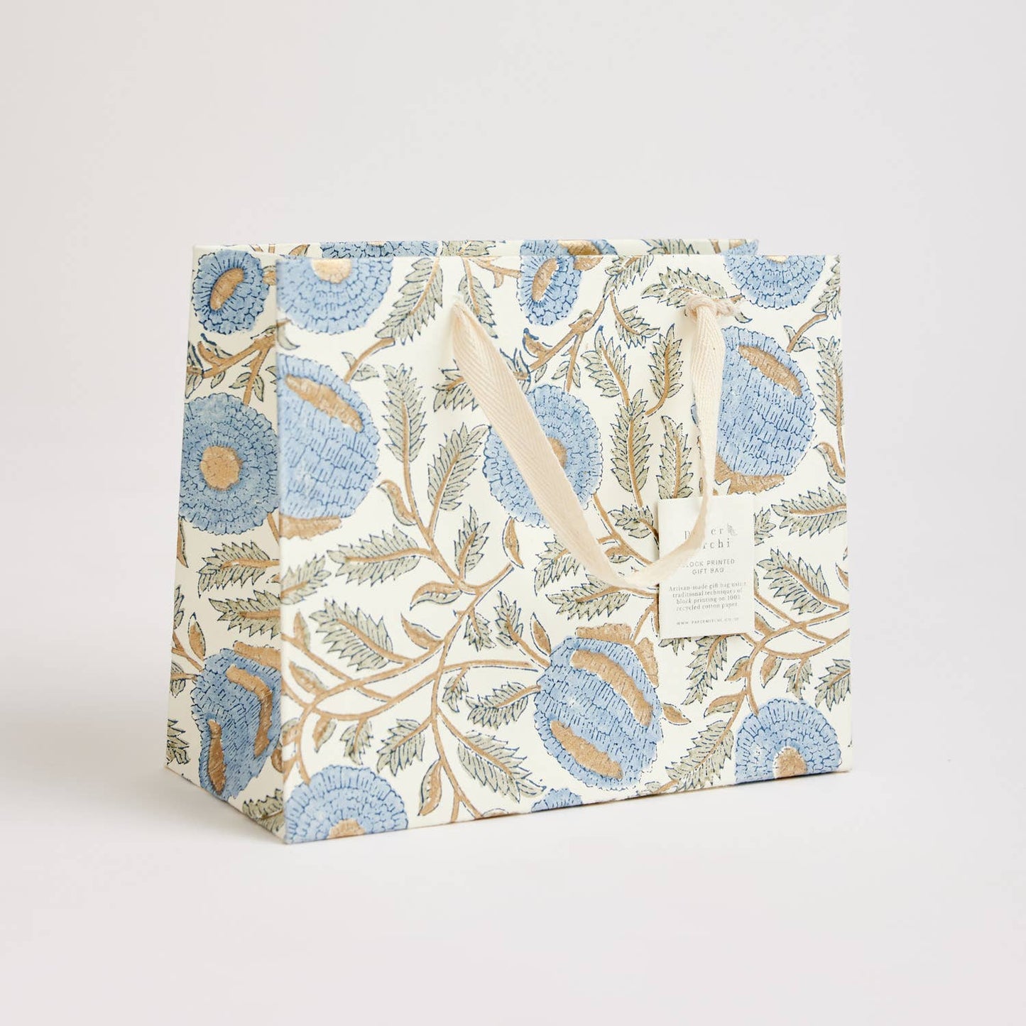 Medium Hand Block Printed Gift Bag