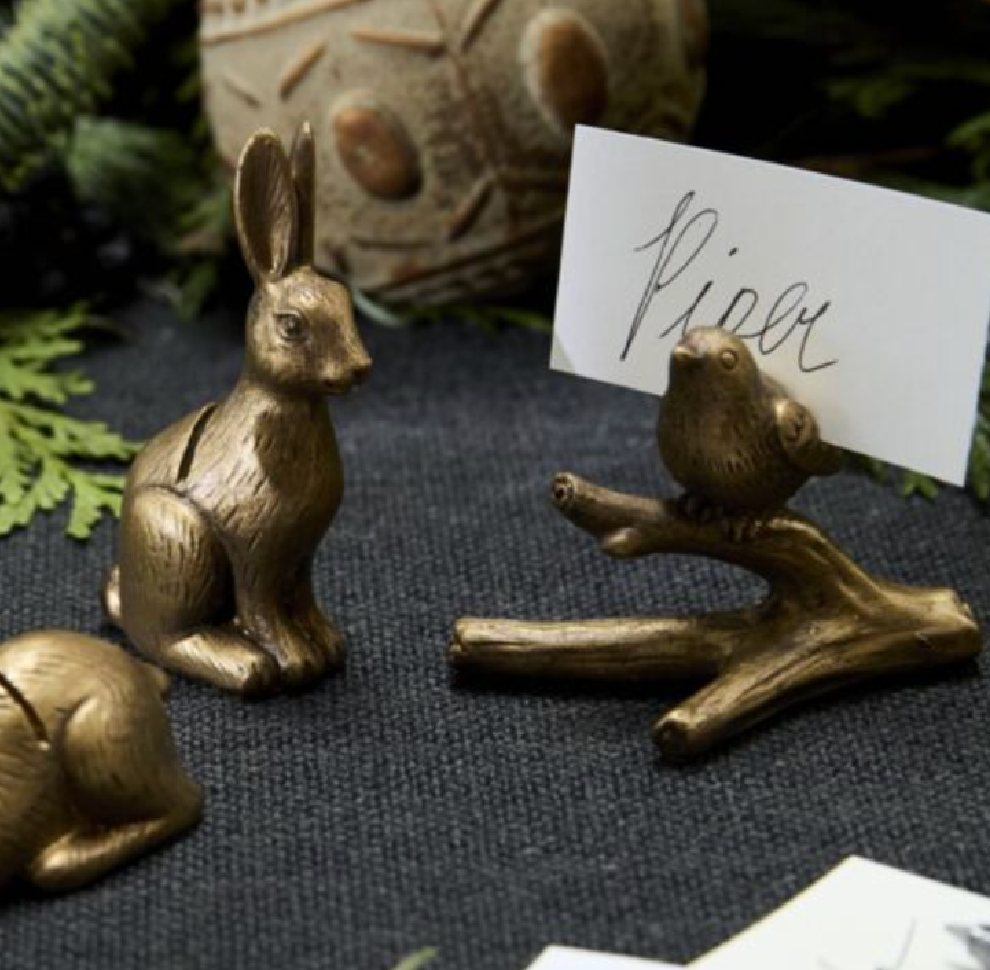 Brass Rabbit Placecard