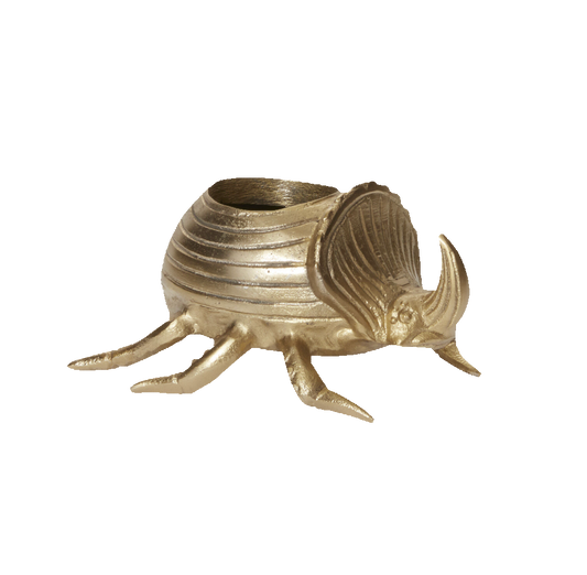 Brass Scarab Pot