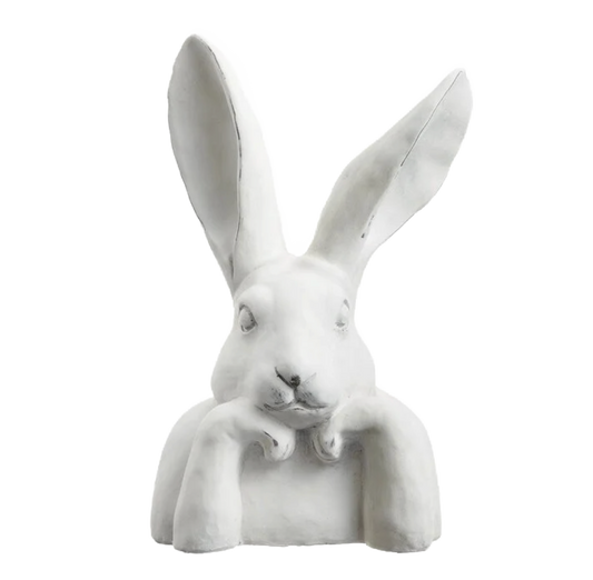 White Resin Bunny