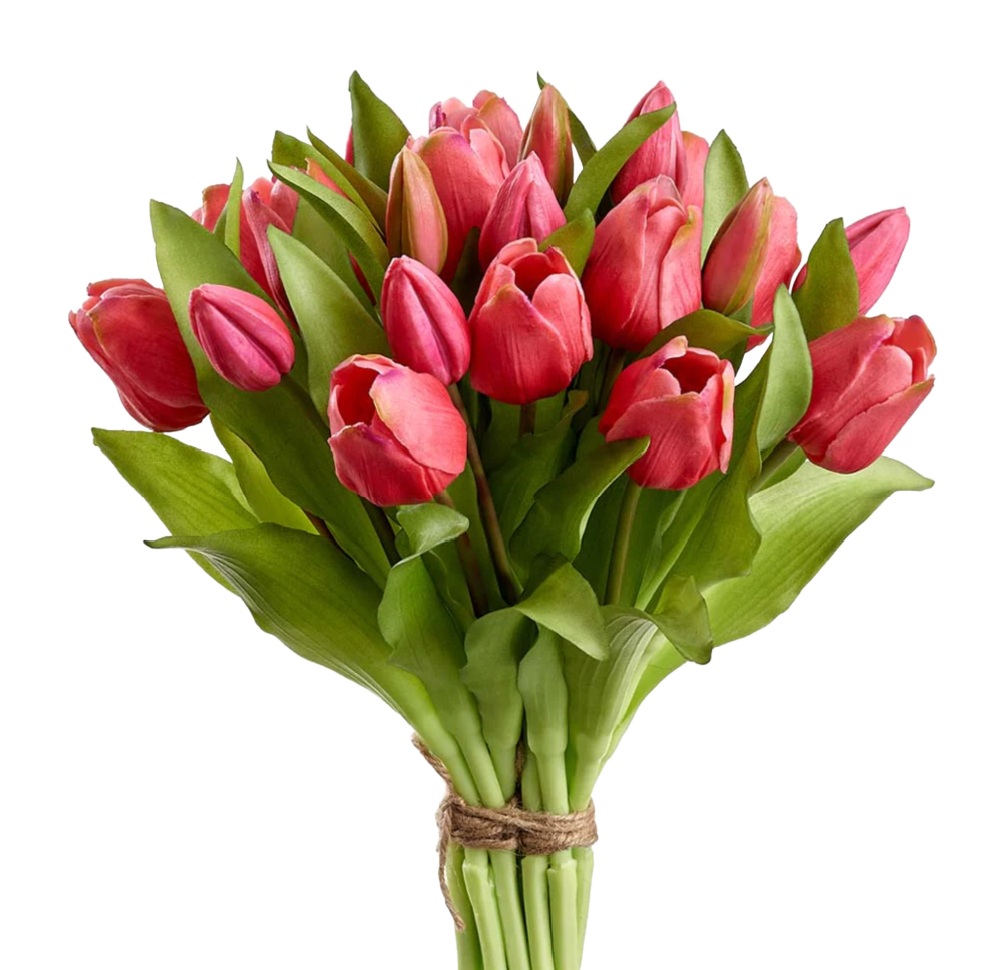 11.75" Real Touch Fuchsia Tulip Bundle