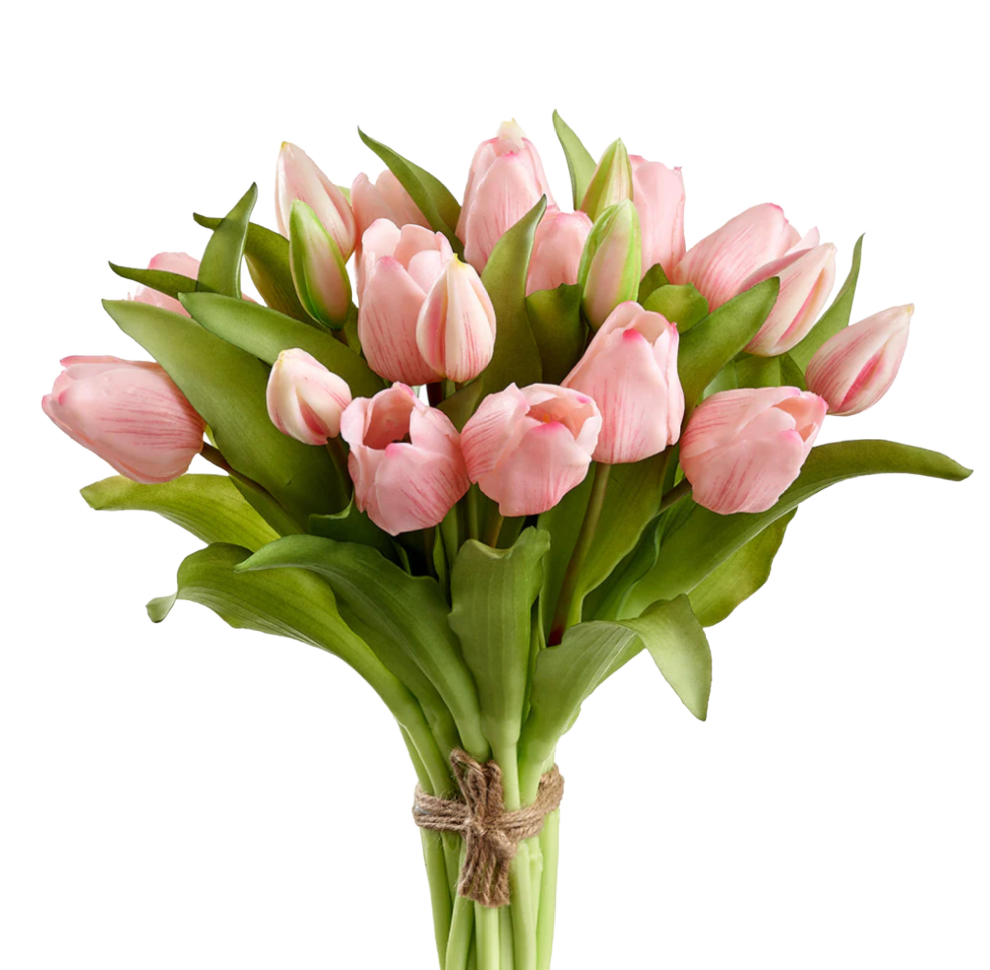 11.75" Real Touch Pink Tulip Bundle