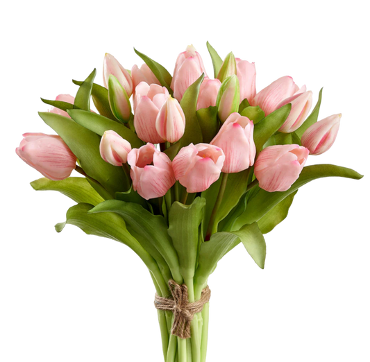 11.75" Real Touch Pink Tulip Bundle