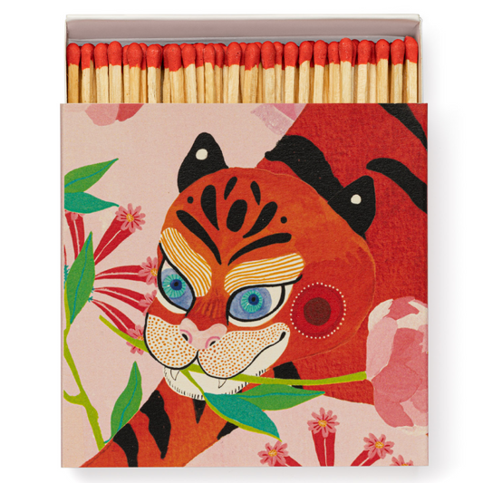 Tiger with Peony Matches