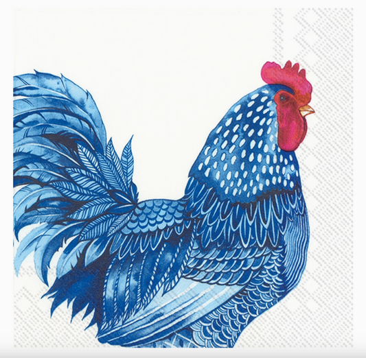 Blue Plumage Cocktail Napkin