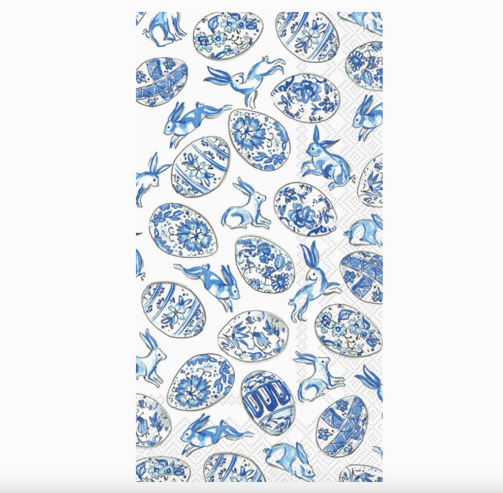 Blue and White Eggs Guest Towels