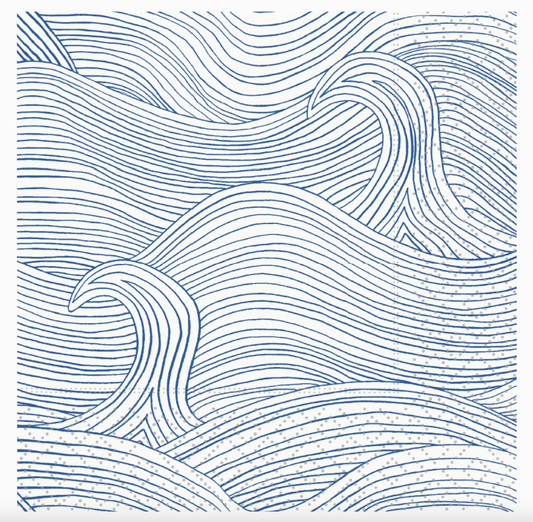 Wind Waves Cocktail Napkin