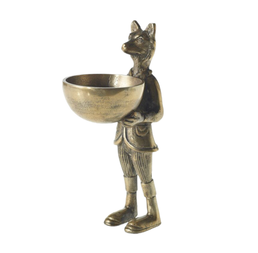 Brass Standing Fox