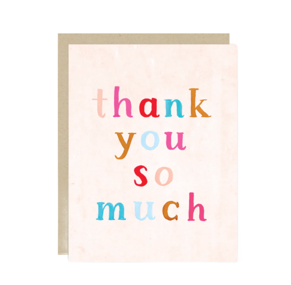 Painted Letters Thank You Card