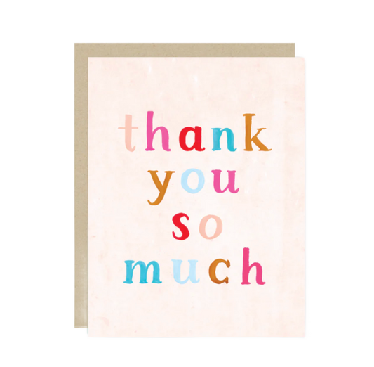 Painted Letters Thank You Card