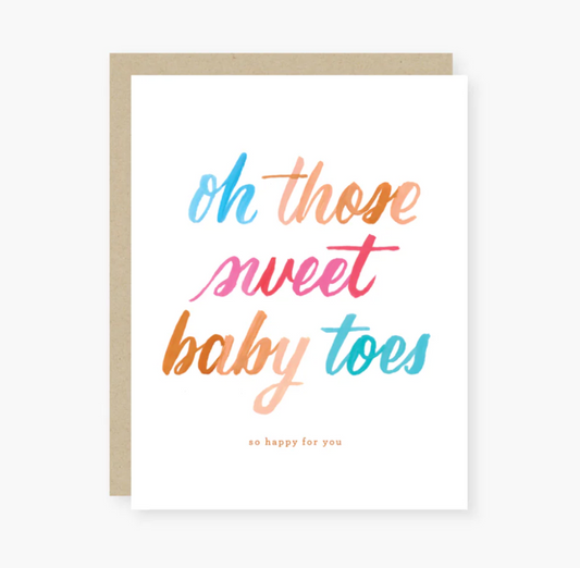 Oh Those Baby Toes Baby Card