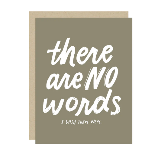 No Words Sympathy Card