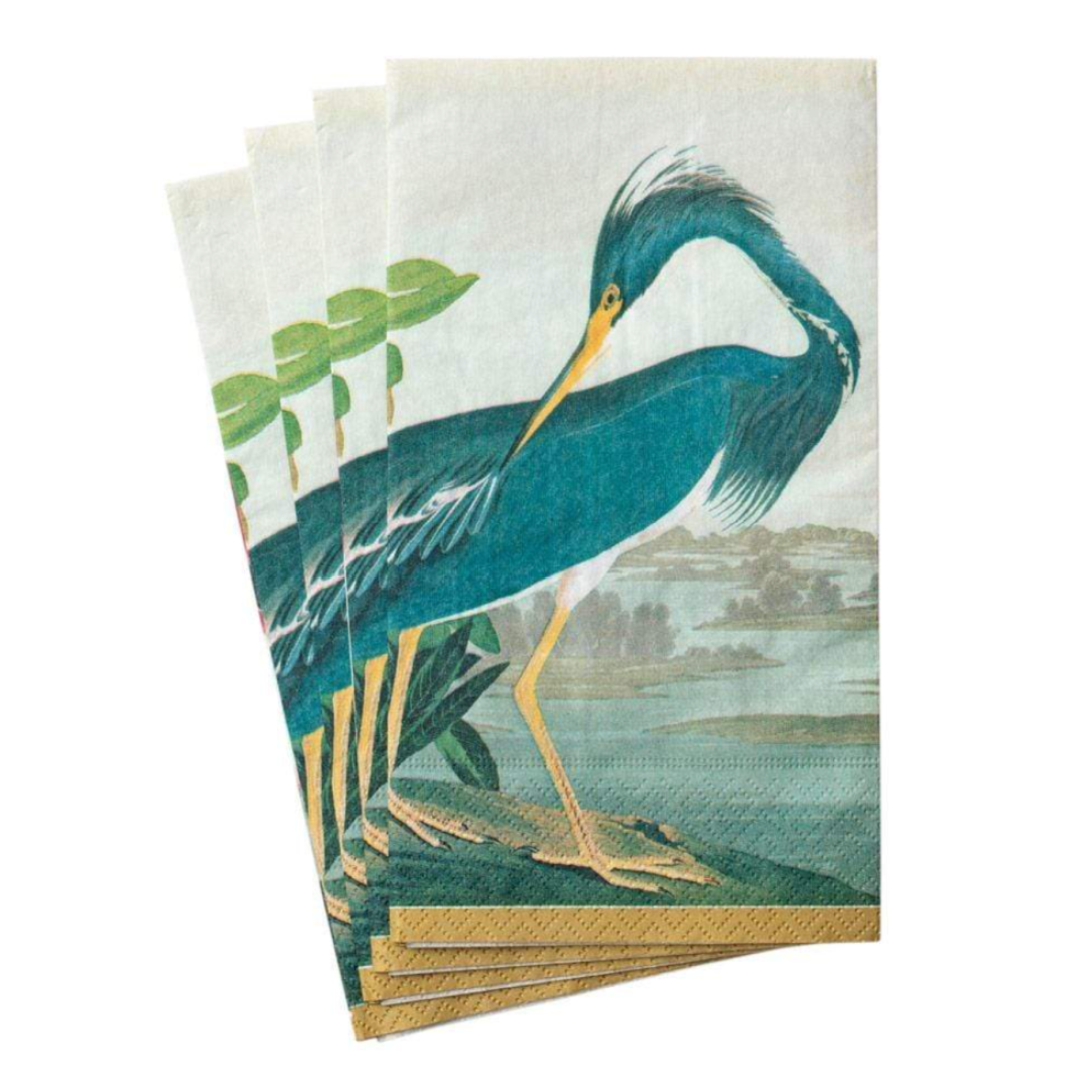 Audubon Birds Caspari Guest Towel Napkin