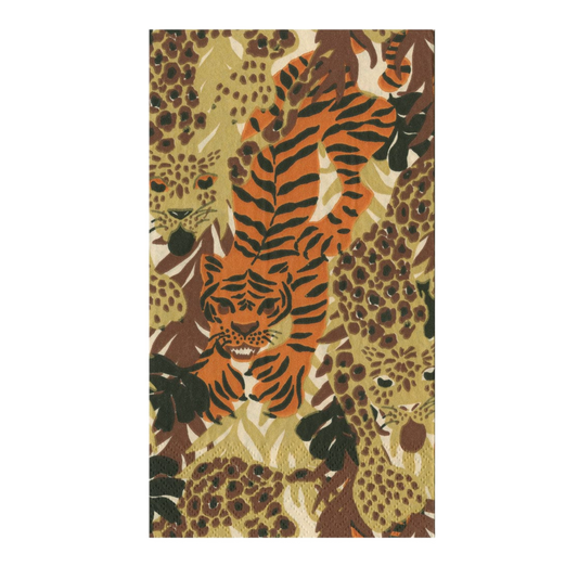 Wild Cats Caspari Guest Towel Napkin