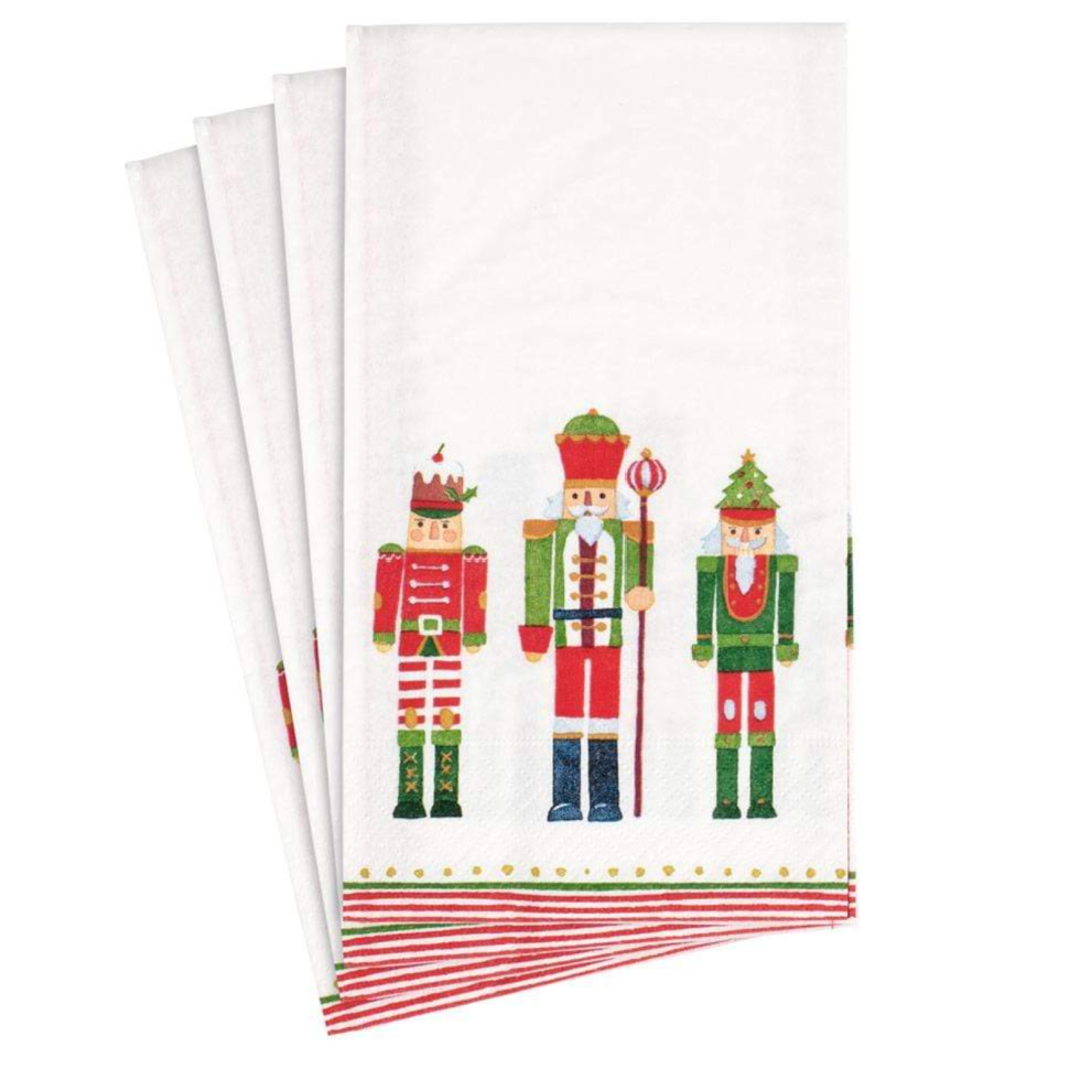 March of the Nutcrackers Caspari Guest Towel Napkin