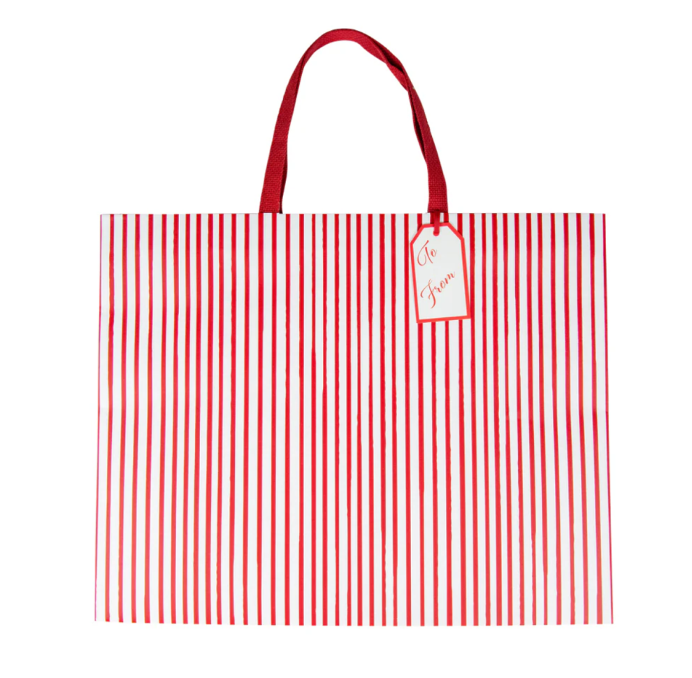 Jumbo Red /White Stripes Gift Bag