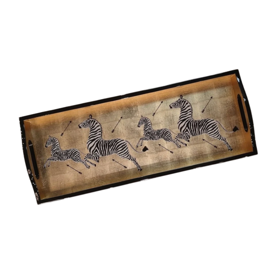 Zebras Gold Tray