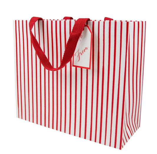 Large Red /White Stripes Gift Bag