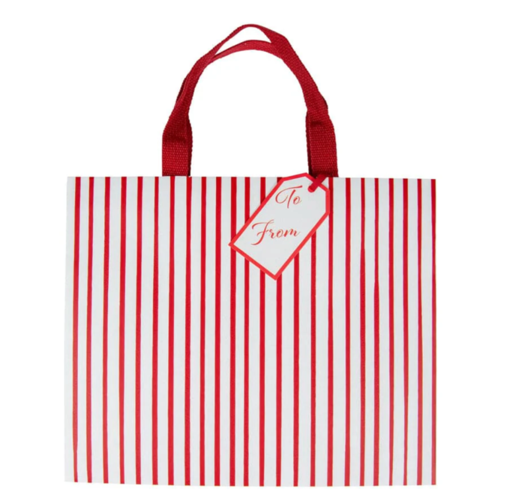 Large Red /White Stripes Gift Bag