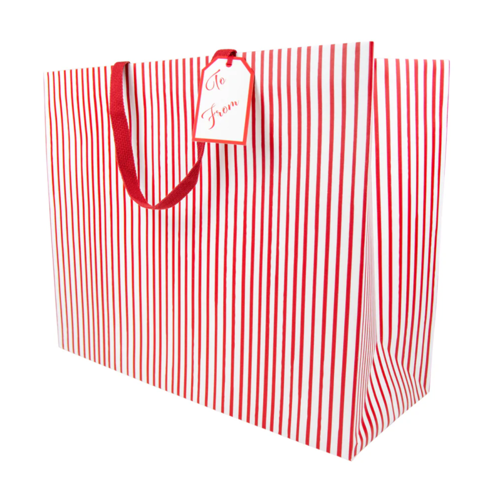 Jumbo Red /White Stripes Gift Bag