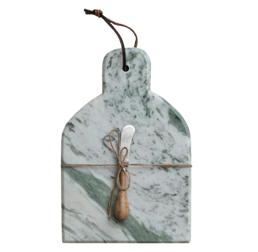 Marble Cheese/Cutting Board w/ Canape Knife