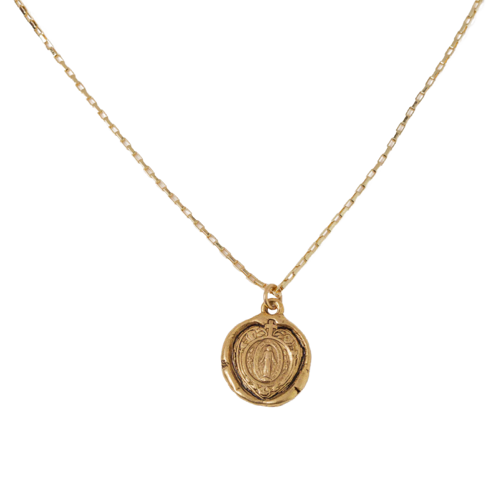 Sacred Heart Stamp Pendant Necklace