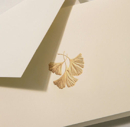 Ginkgo Leaf Crane Folded Notes