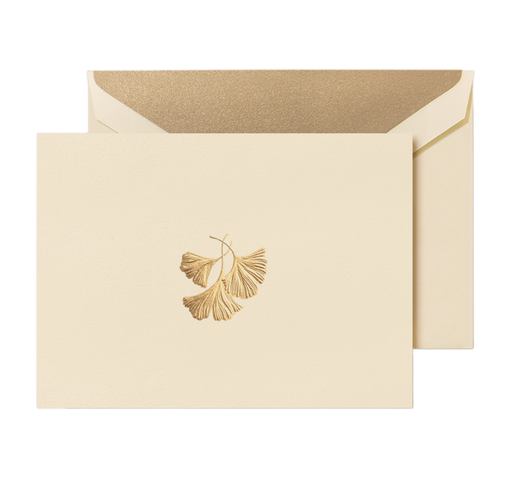 Ginko Leaf Crane Folded Notes