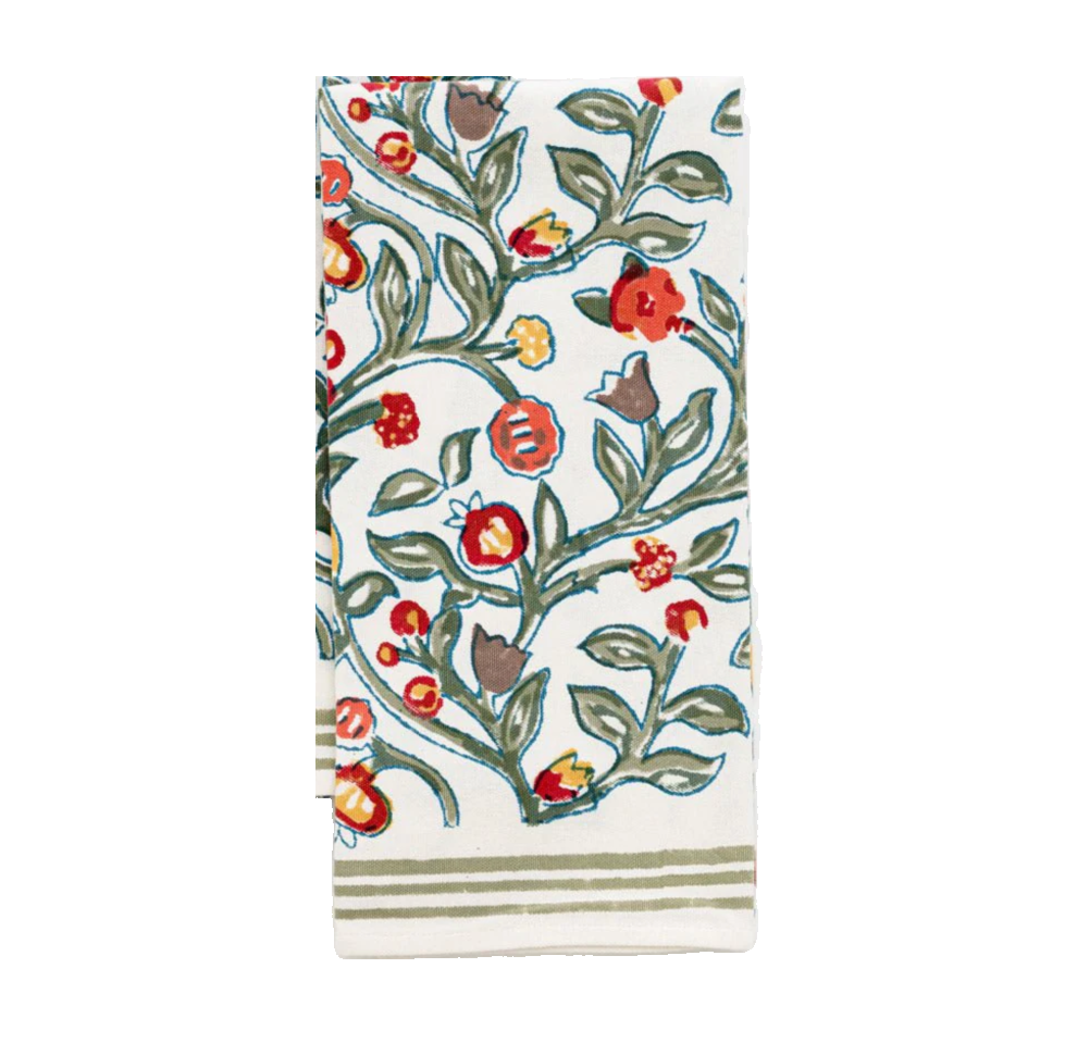 Crimson and Clover Tea Towel