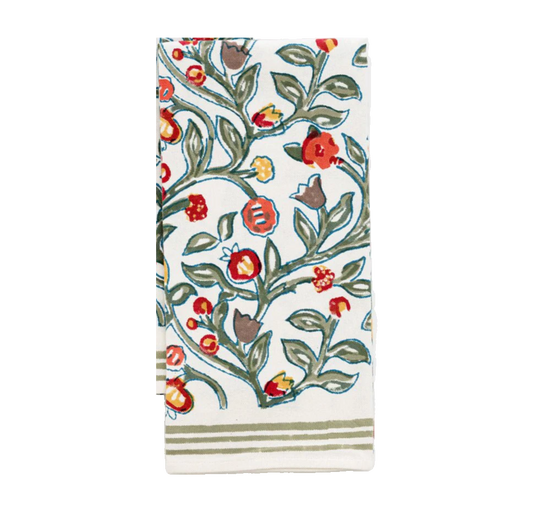 Crimson and Clover Tea Towel