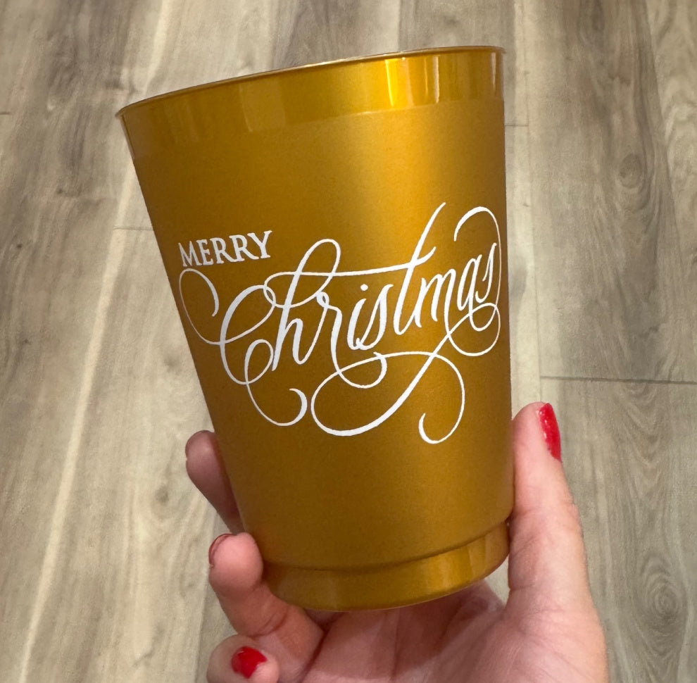 Merry Christmas 16oz Shatterproof Cups