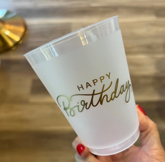 Happy Birthday 16oz Shatterproof Cups