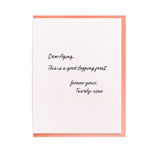 Dear Aging Greeting Card