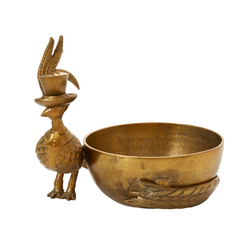 Brass Peacock Bowl