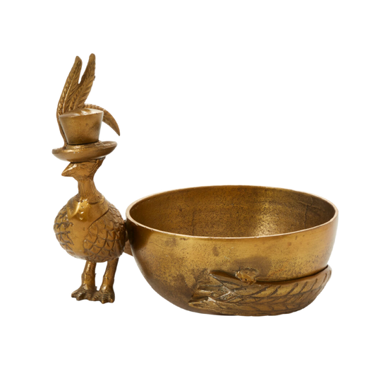 Brass Peacock Bowl