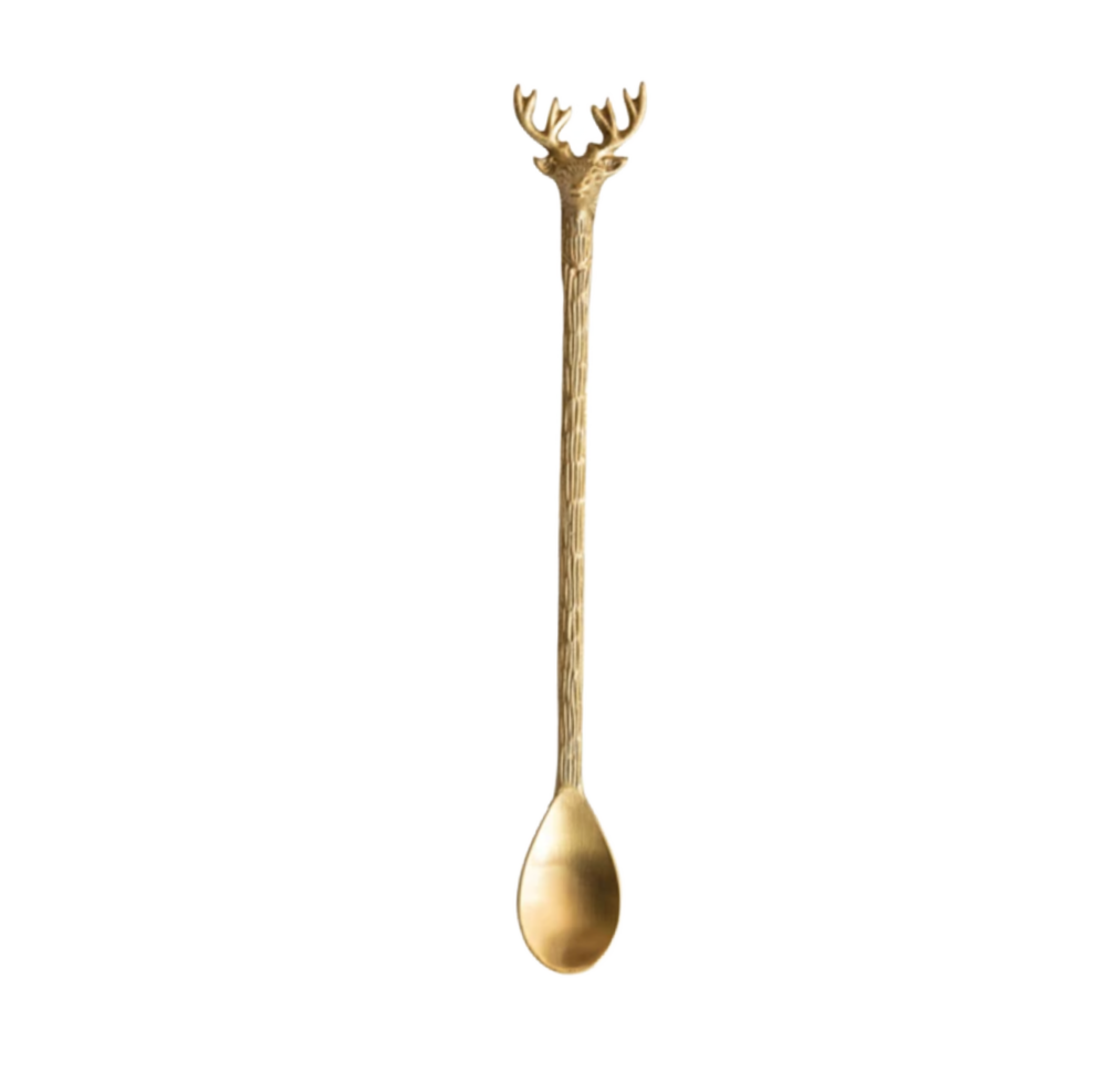 Brass Deer Cocktail Spoon