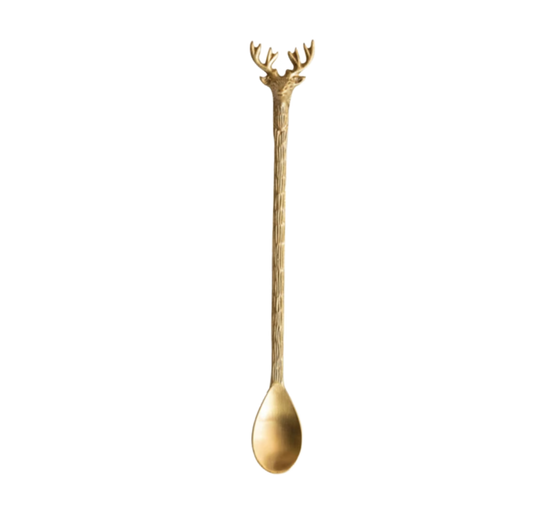 Brass Deer Cocktail Spoon