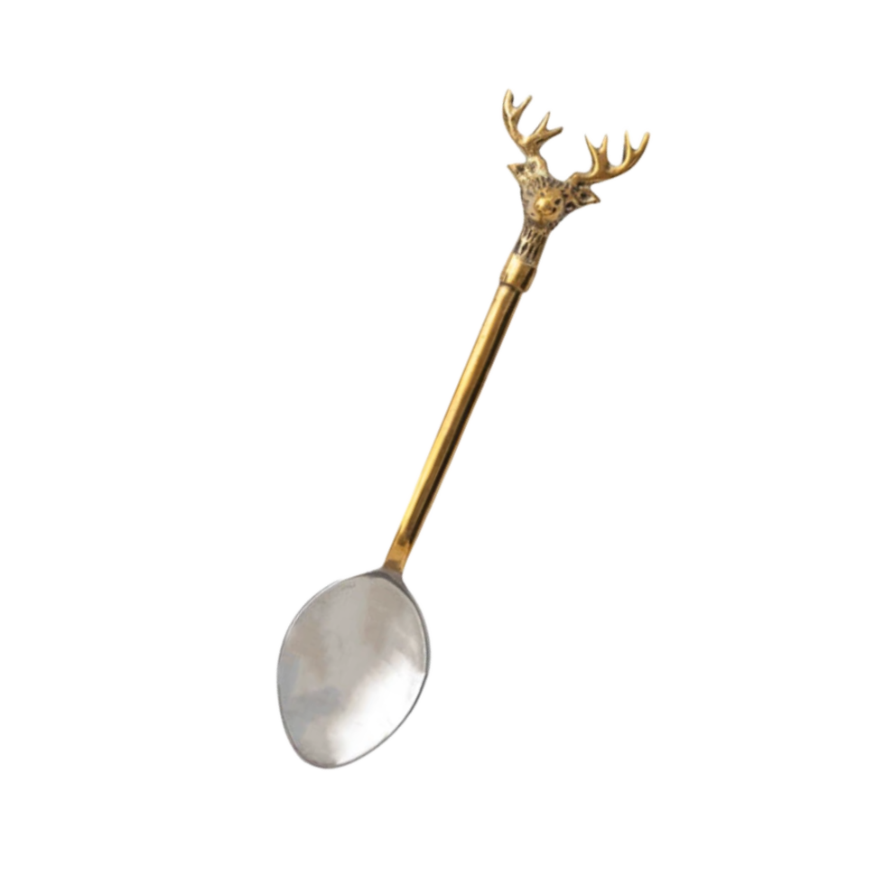 Deer Stainless Steel Brass Spoon