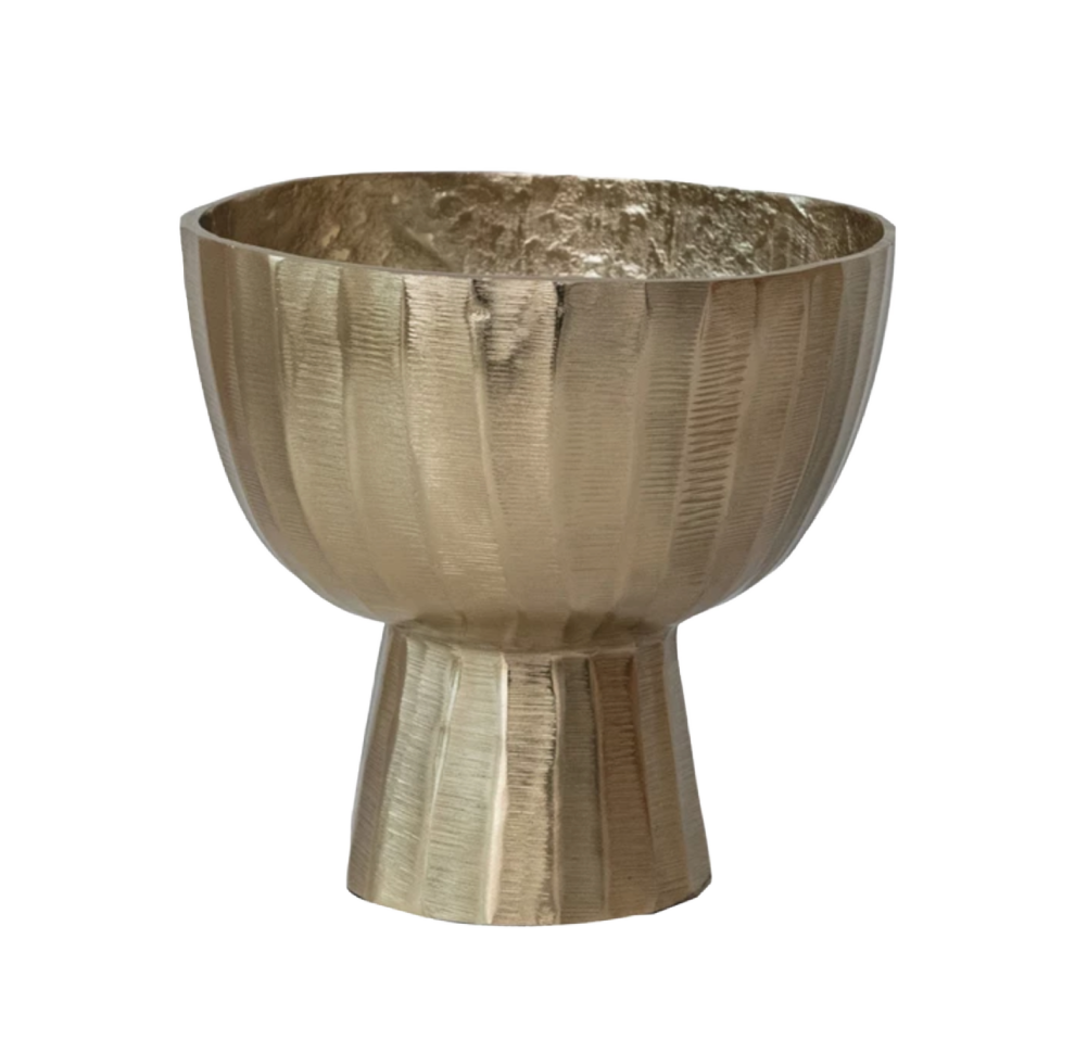 Gold Finish Footed Planter