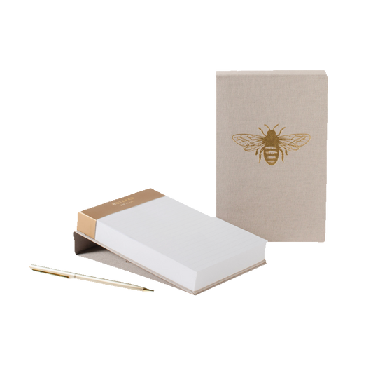 Classic Bee Bookcloth Notepad