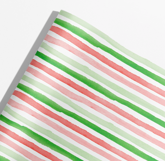 Holiday Stripes Wrapping Paper