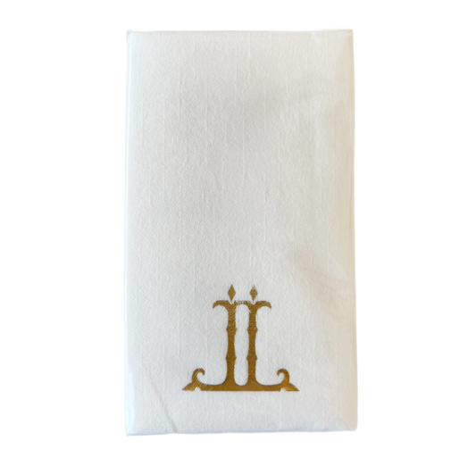 (L) Initial Linun Guest Napkins - 15 per pack