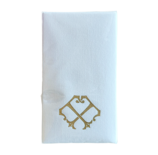 (T) Initial Linun Guest Napkins - 15 per pack