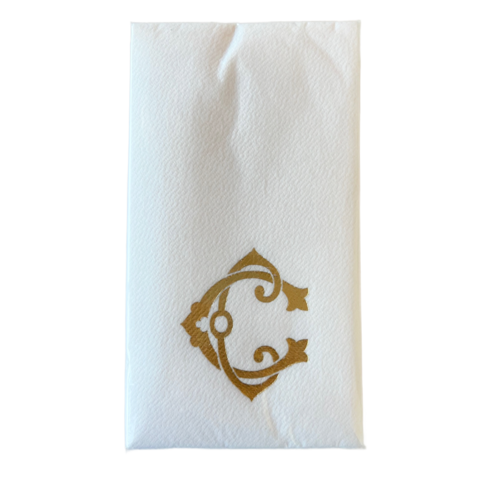 (C) Initial Linun Guest Napkins - 15 per pack