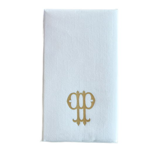 (P) Initial Linun Guest Napkins - 15 per pack