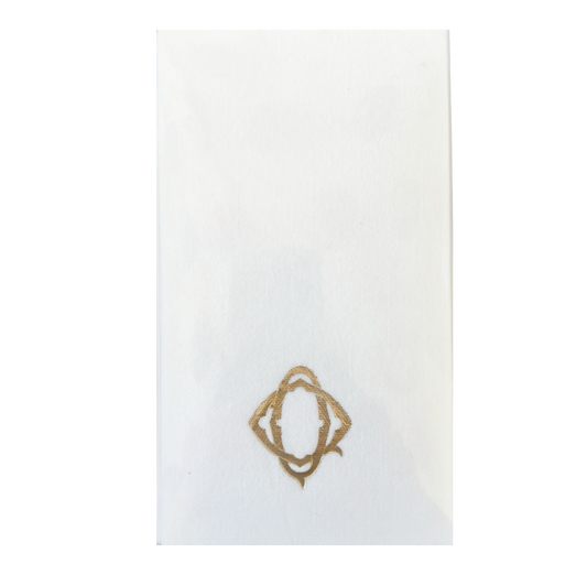 (Q) Initial Linun Guest Napkins - 15 per pack