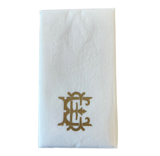 (E) Initial Linun Guest Napkins - 15 per pack