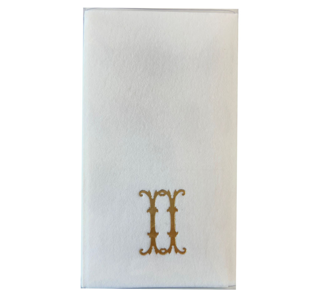 (I) Initial Linun Guest Napkins - 15 per pack