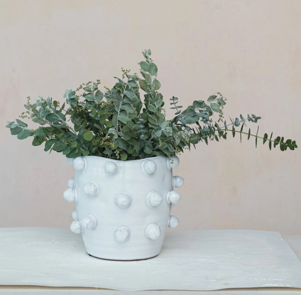 Handmade Hobnail Terra-cotta Planter